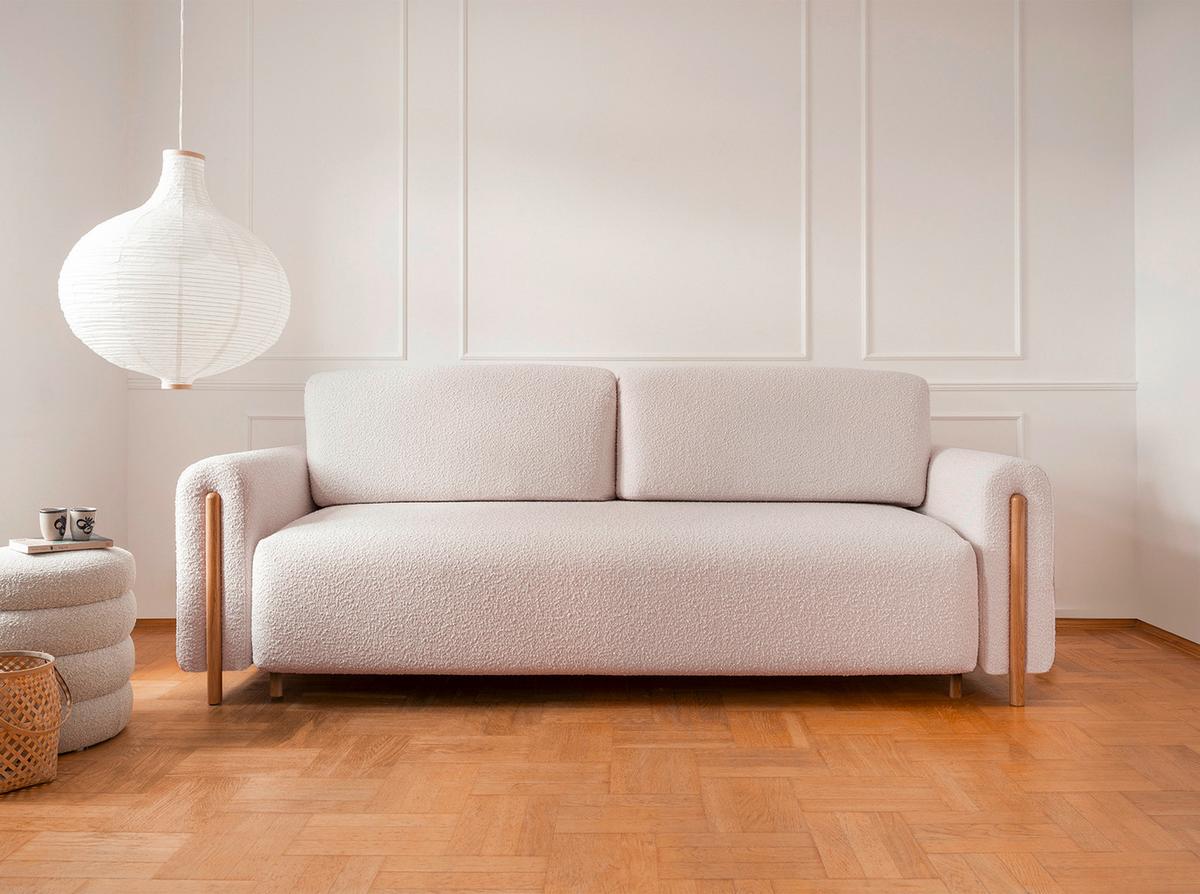 Schlafsofa Arcadova Beige B: 244 cm - Eichefarben/Beige, Design, Textil (244/97/97cm) - MID.YOU