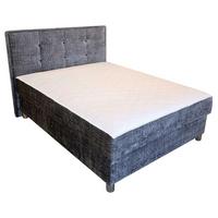 Box-ágy Paris 160/200 Cm - szürkésbarna/szürke, Romantik / Landhaus, textil/fém (160/20cm)