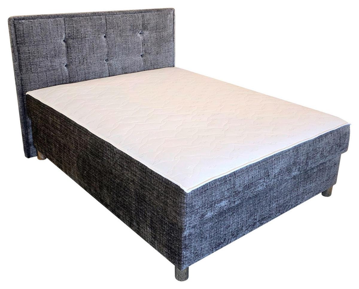 Box-ágy Paris 160/200 Cm - szürkésbarna/szürke, Romantik / Landhaus, textil/fém (160/20cm)