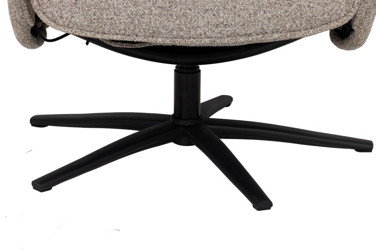 Relaxsesselset Mellow Taupe B: 77 cm - Taupe/Schwarz, Design, Holz/Textil (77/108/81cm) - Livetastic