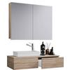 Badezimmer Gudas Sonoma Eiche B: 85 cm - Weiß/Sonoma Eiche, MODERN, Keramik/Holzwerkstoff (85cm) - MID.YOU