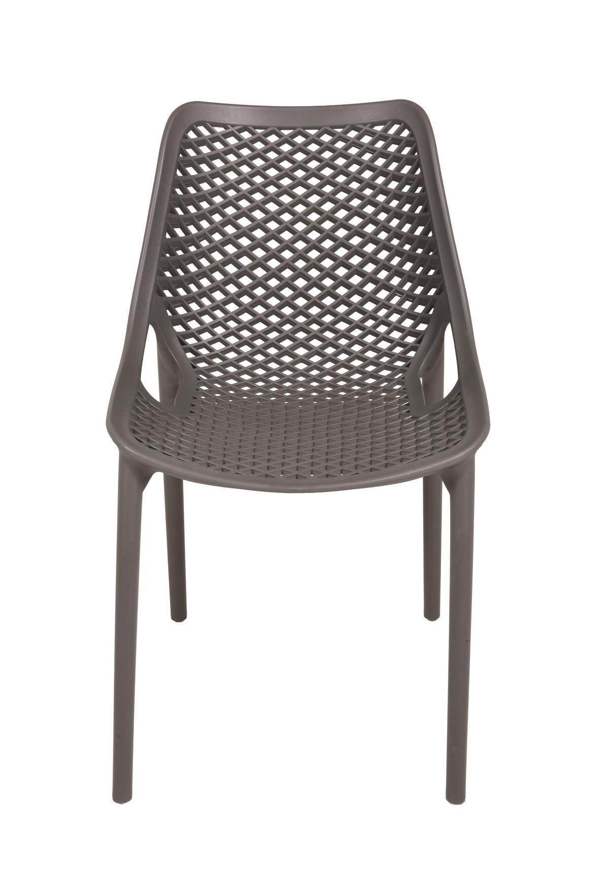 GARTENSTUHL-SET STUHL TEANA,ANTHRAZIT, 2ER SET - Anthrazit, MODERN, Kunststoff (50/83/60cm) - Gardenson
