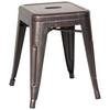 Hocker Vantaggio Stahl Schwarz/Golden H: 46 cm - Goldfarben/Schwarz, Basics, Metall (39/46/39cm) - MID.YOU