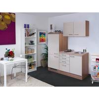 Küchenzeile Nepal mit Geräten 160 cm Kaschmir/Eiche Dekor - Kaschmir/Sonoma Eiche, MODERN, Holzwerkstoff (160cm) - FlexWell
