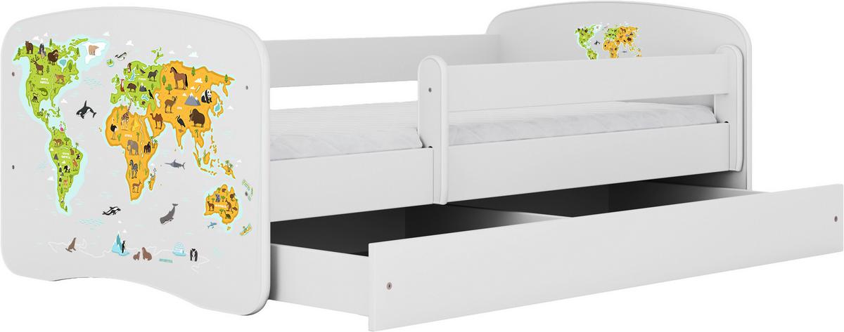 Kinder-/Juniorbett Babydreams inkl. Matratze 80x160 - Birkefarben/Weiß, MODERN, Holz/Holzwerkstoff (80/160cm) - MID.YOU