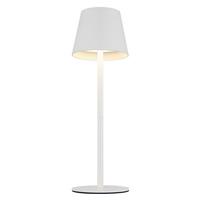 Akku-tischleuchte 58488w Verschlusslicht - Weiß, Design, Kunststoff/Metall (10,6/36cm) - Globo