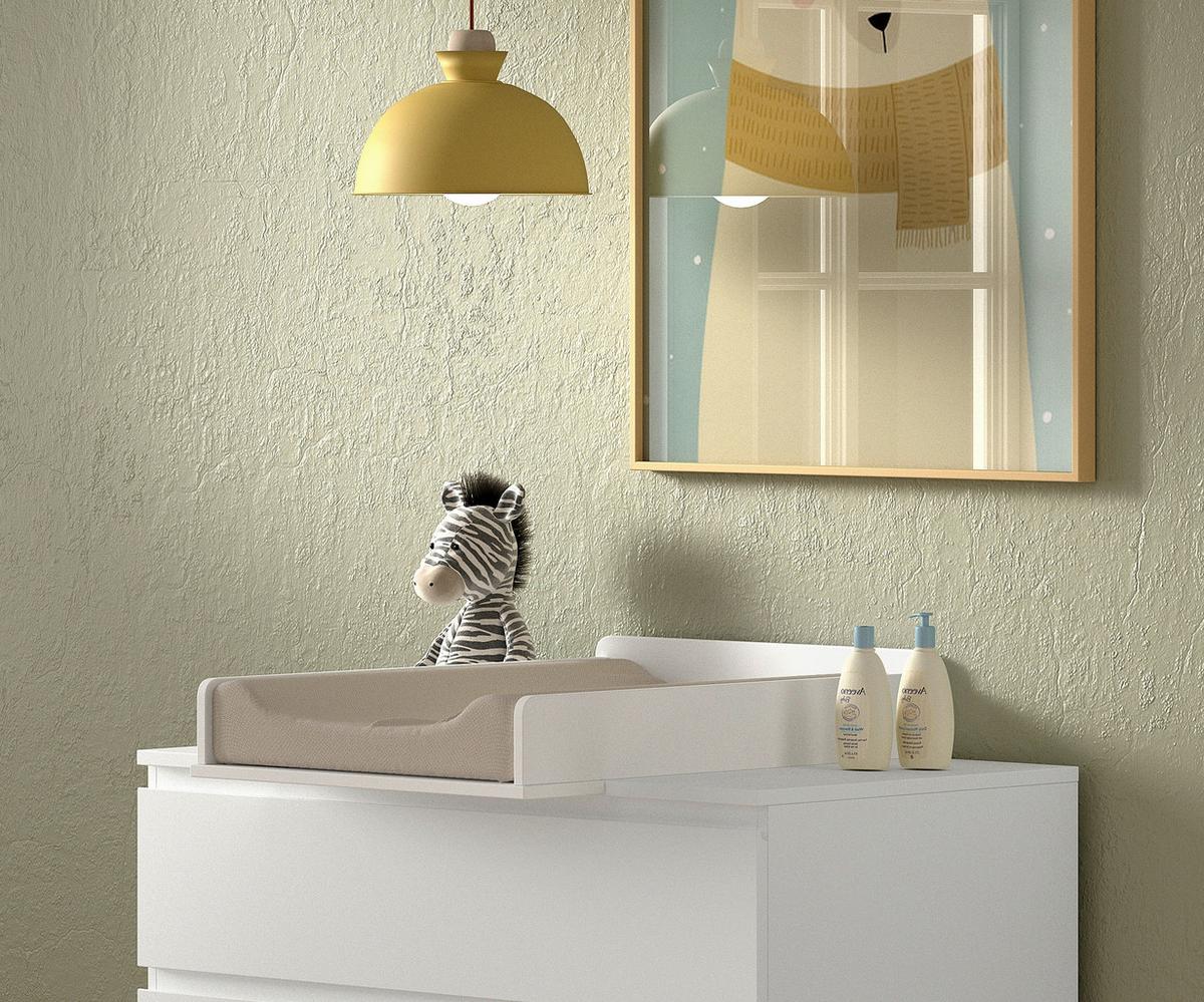 WICKELAUFSATZ Eva Weiß B: 53cm - Weiß, MODERN, Holz (53/14/72cm) - Vipack