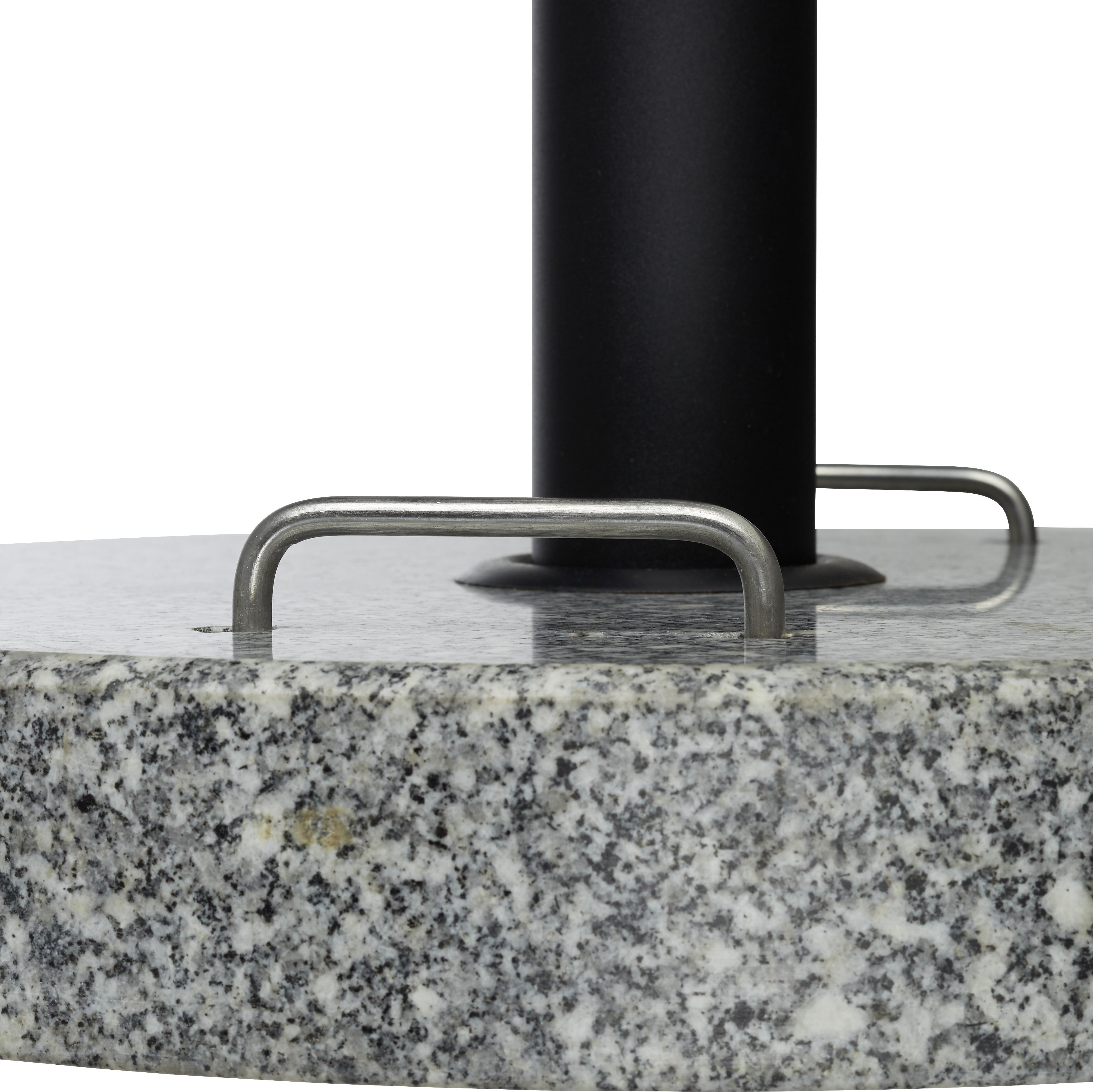 Schirmständer Marmor Für Dm Bis 5,8 Cm Sina - Schwarz/Grau, KONVENTIONELL, Stein/Metall (45/38,5/45cm) - Ondega