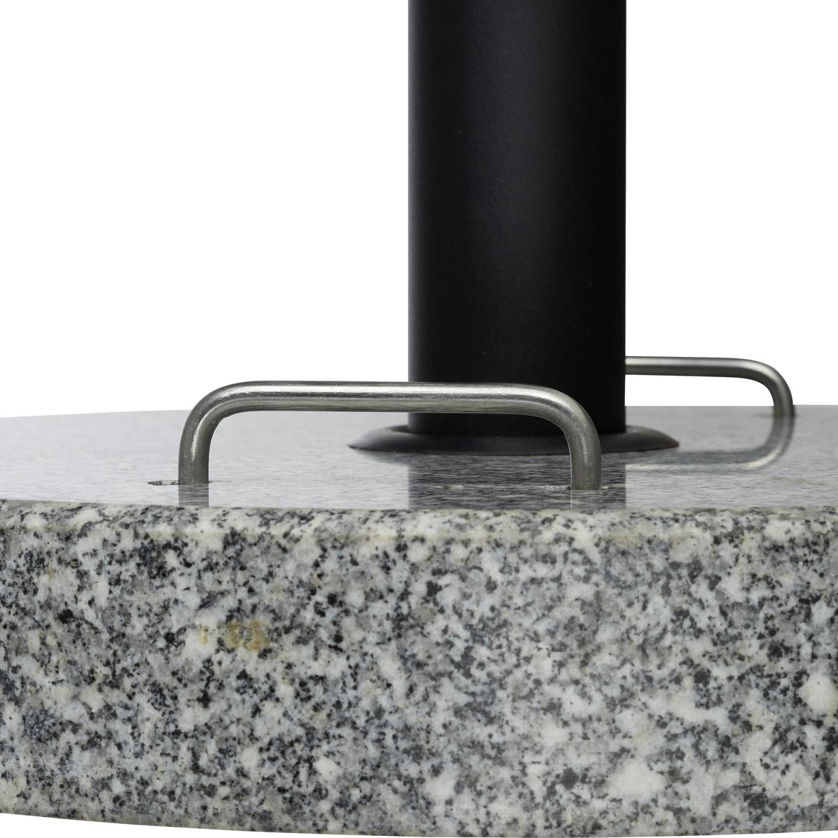 Schirmständer Marmor für DM Bis 5,8 cm Sina - Schwarz/Grau, KONVENTIONELL, Stein/Metall (45/38,5/45cm) - Ondega