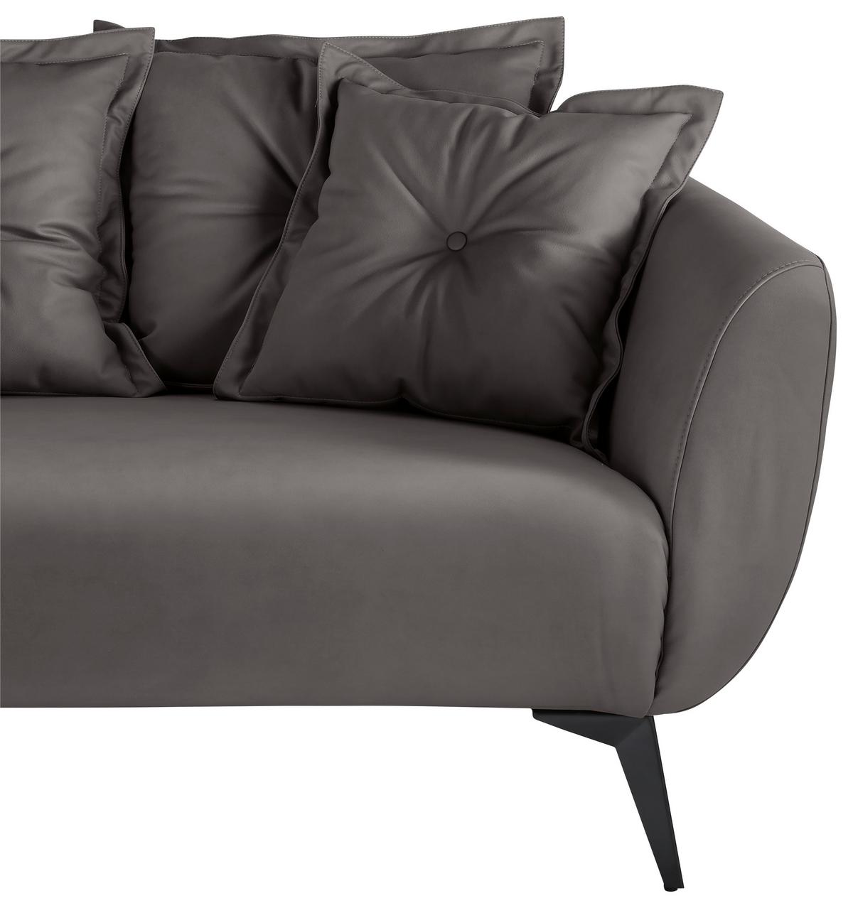 Ecksofa Baggio Anthrazit S: 162x277 Cm - Anthrazit/Schwarz, MODERN, Textil (162/277cm) - Livetastic