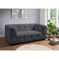 2-Sitzer-Sofa Velice, Anthrazit B: 184 cm - Anthrazit/Schwarz, Design, Textil (184/72/95cm) - Livetastic