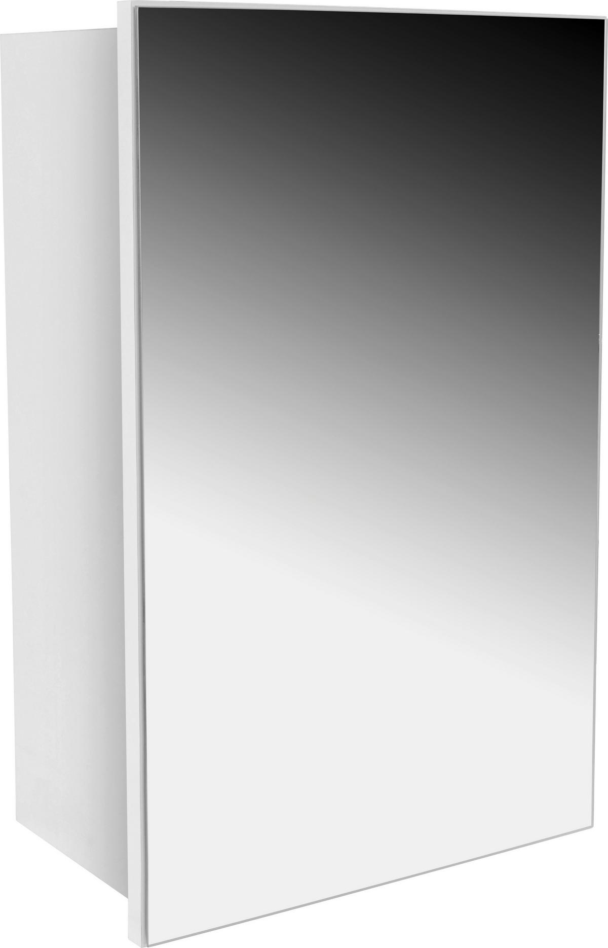 Wandregal Tom 1 Tür B/h/t: 40x60x20 Cm Weiß - Weiß, MODERN, Glas/Holzwerkstoff (40/60/20cm)