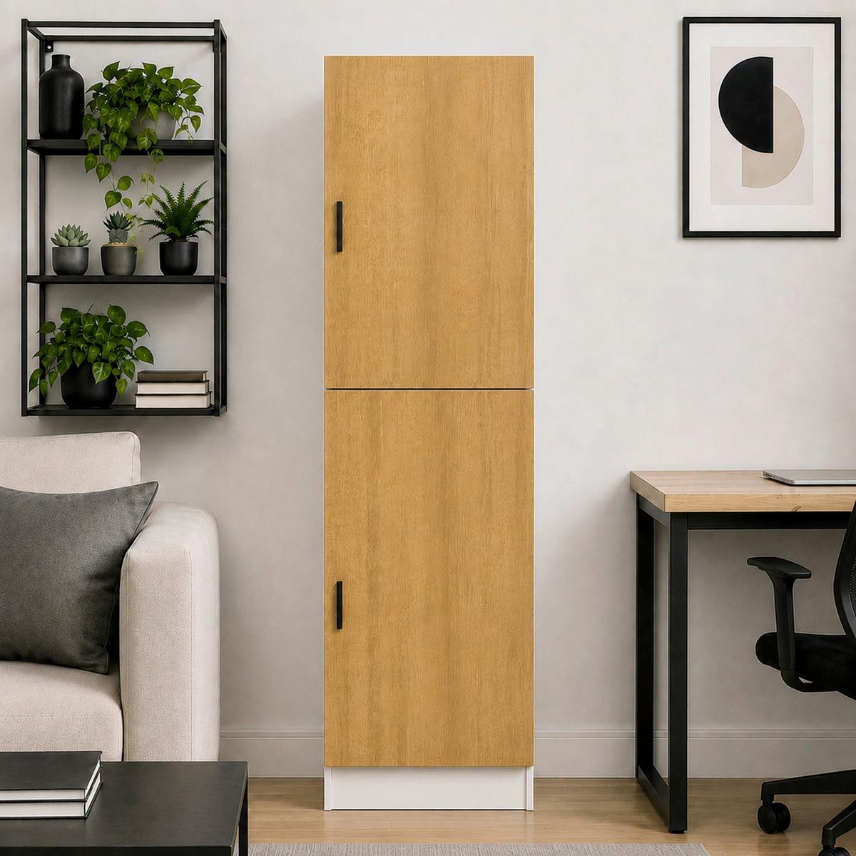 AKTENSCHRANK DILOS XL - Honigeiche/Weiß, MODERN, Holzwerkstoff (52/183/32cm) - MID.YOU