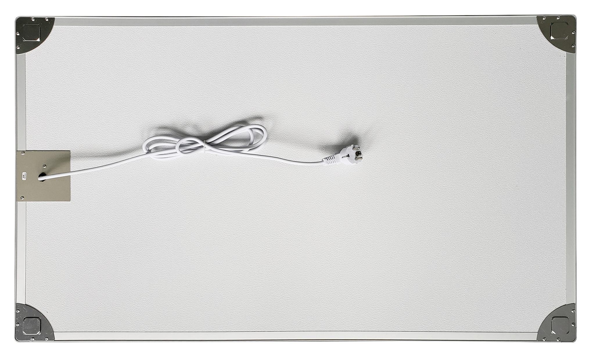 Infrarot Heizung 600 W Weiß 100x60 cm - Alufarben/Weiß, MODERN, Metall (100/60/2,2cm)