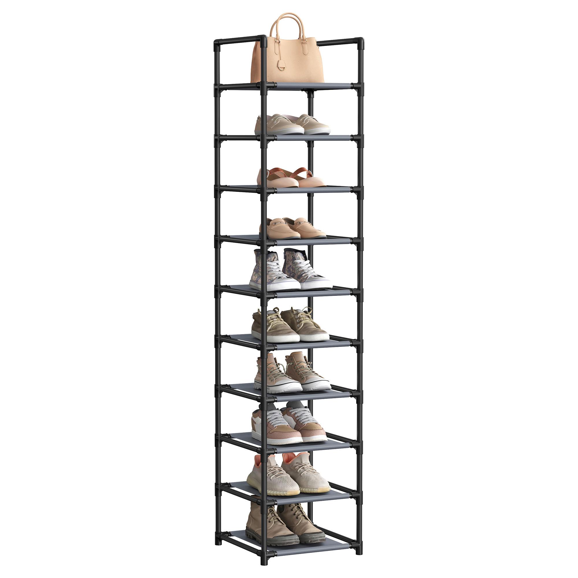 SCHUHREGAL Grau B: 33cm - Grau, Basics, Kunststoff/Textil (33/173/33cm)