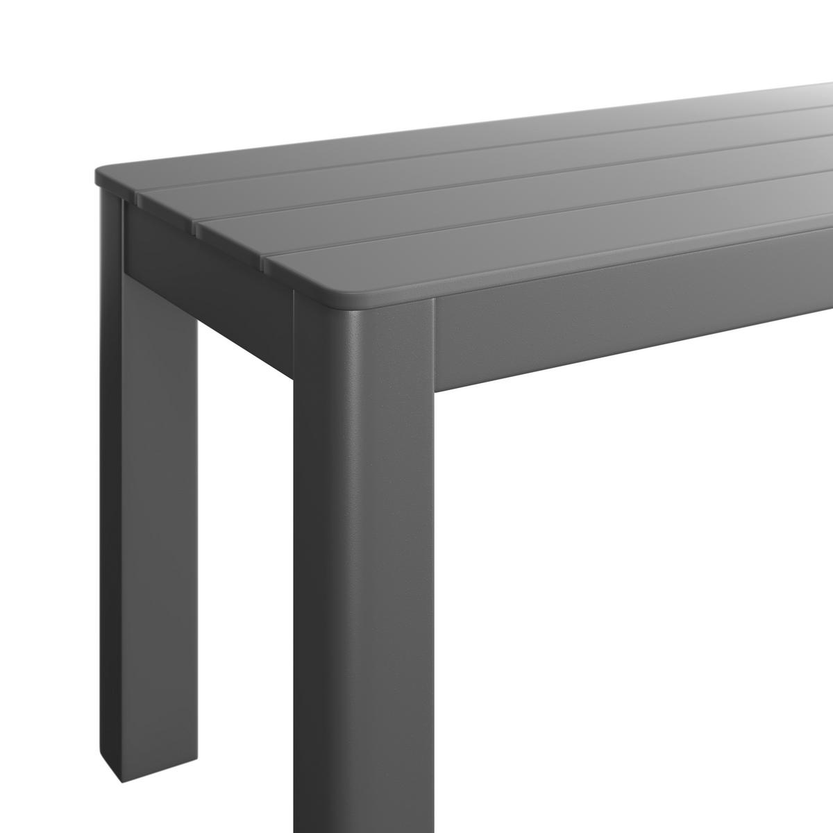 Gartenbank Bogota - Dunkelgrau, Trend, Metall (200/44/39.5cm) - Beldano