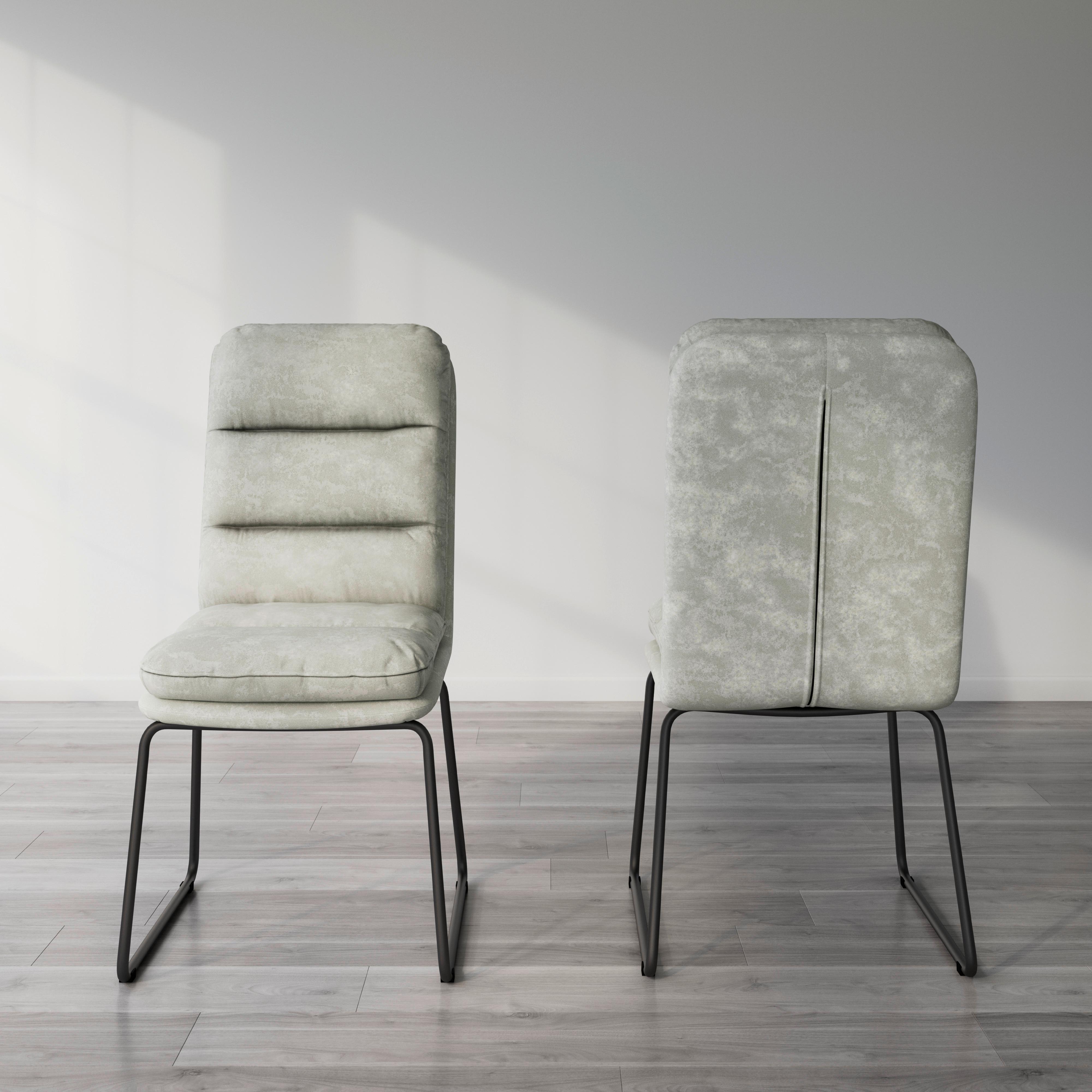 Stolička KONA svetlosivá - svetlosivá/tmavosivá, Modern, kov/drevo (51/90/62cm) - Bessagi Home