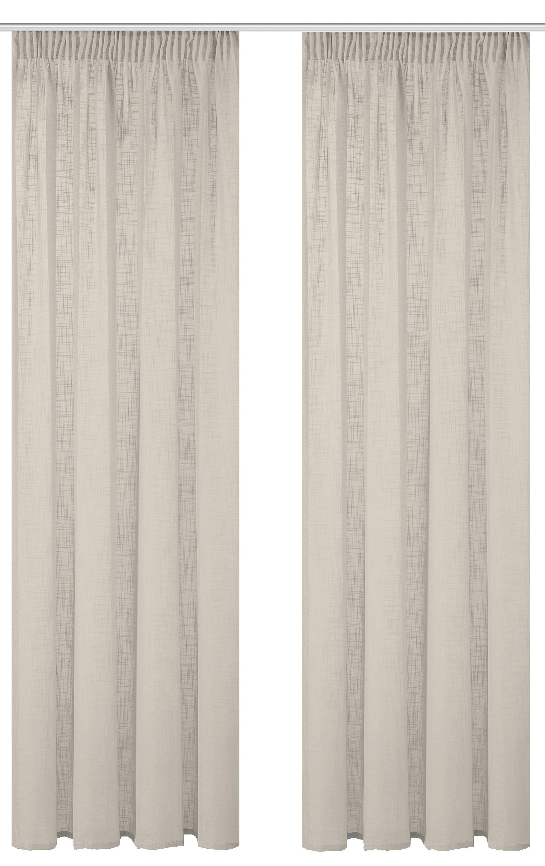 Fertigvorhang Softy 2er Set - Taupe, Basics, Textil (140/160cm)