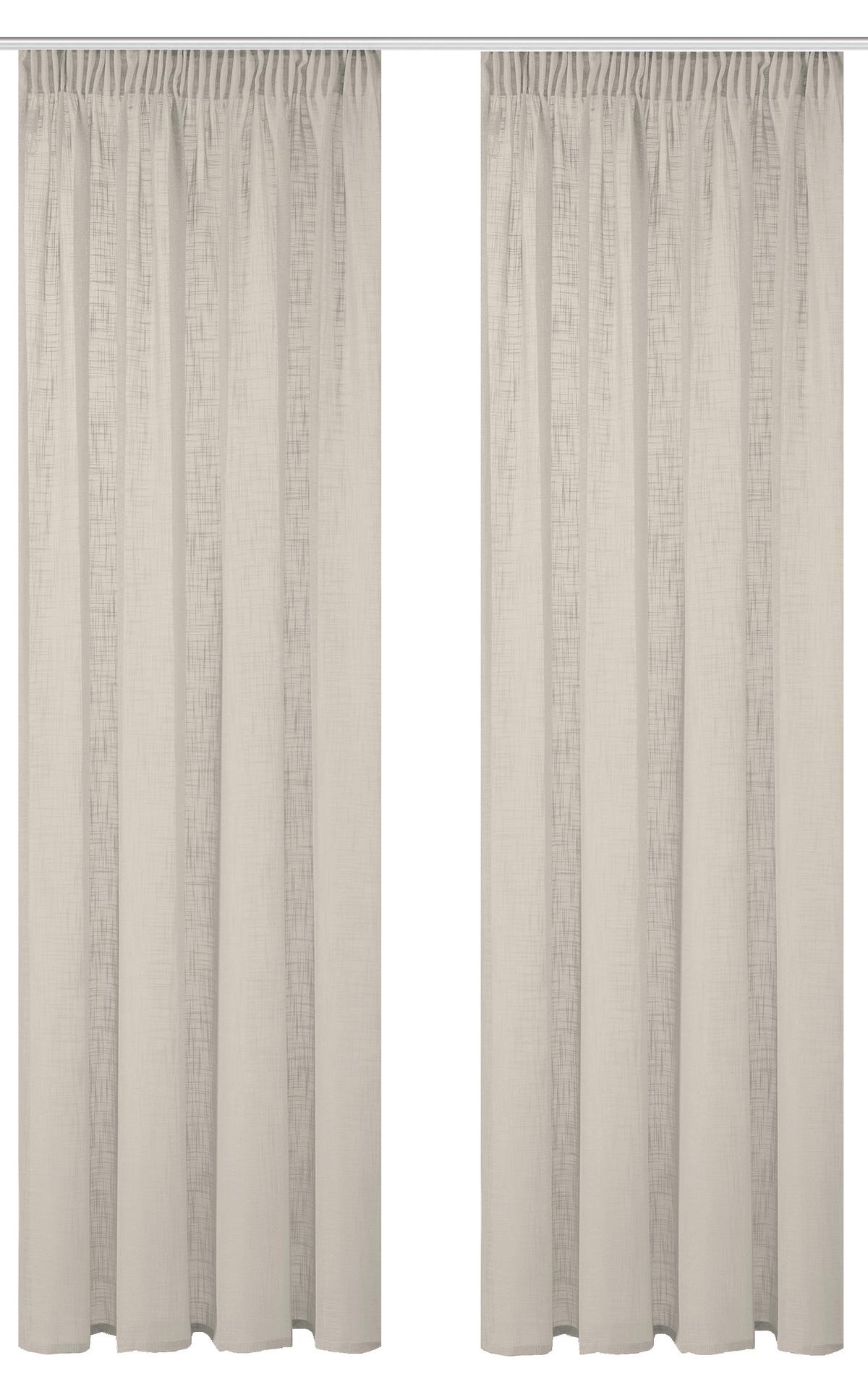 Fertigvorhang Softy 2er Set - Taupe, Basics, Textil (140/160cm)