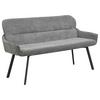 Sitzbank Rico - Dunkelgrau/Schwarz, MODERN, Textil/Metall (140/90/62cm) - MID.YOU