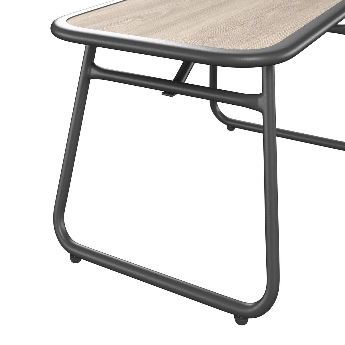 Loungegarnitur Mailand - Dunkelgrau/Hellgrau, MODERN, Kunststoff/Textil - Beldano