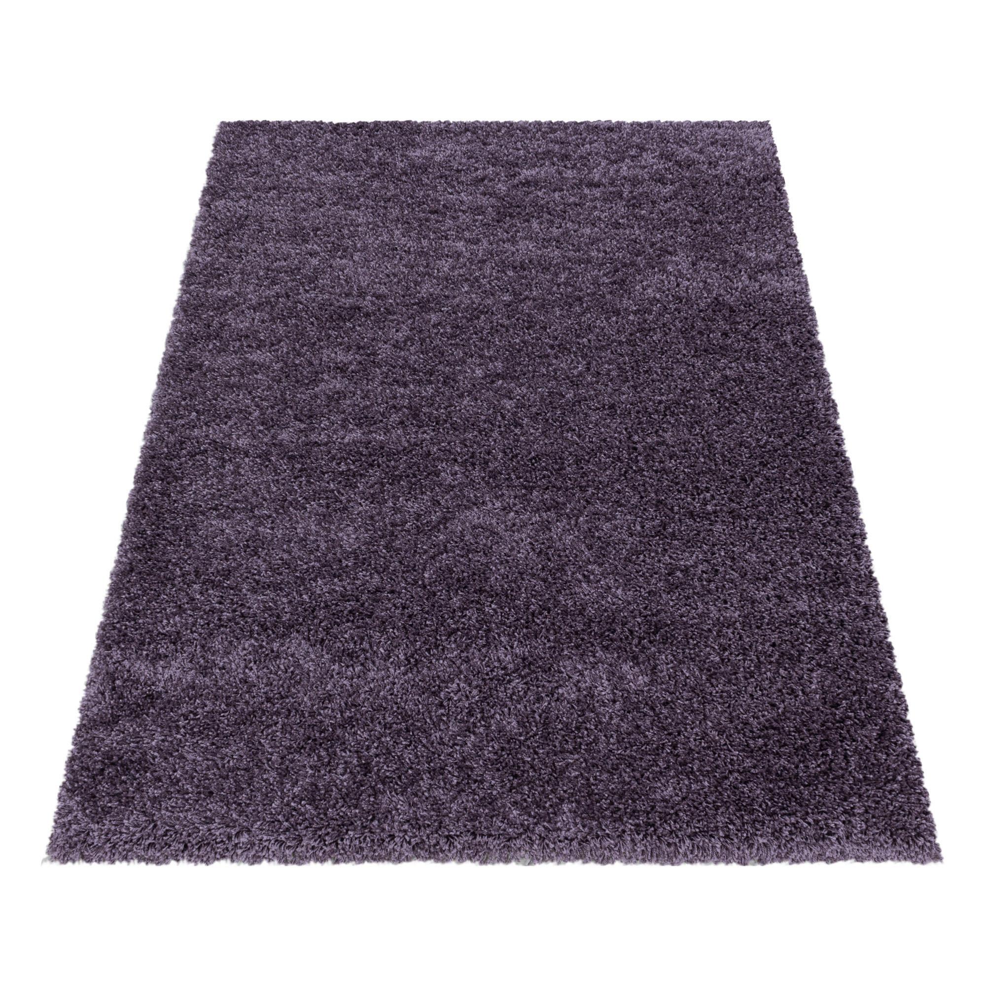 Hochflor Teppich Violett Sydney 240x340 cm - Violett, Basics, Textil (240/340cm)