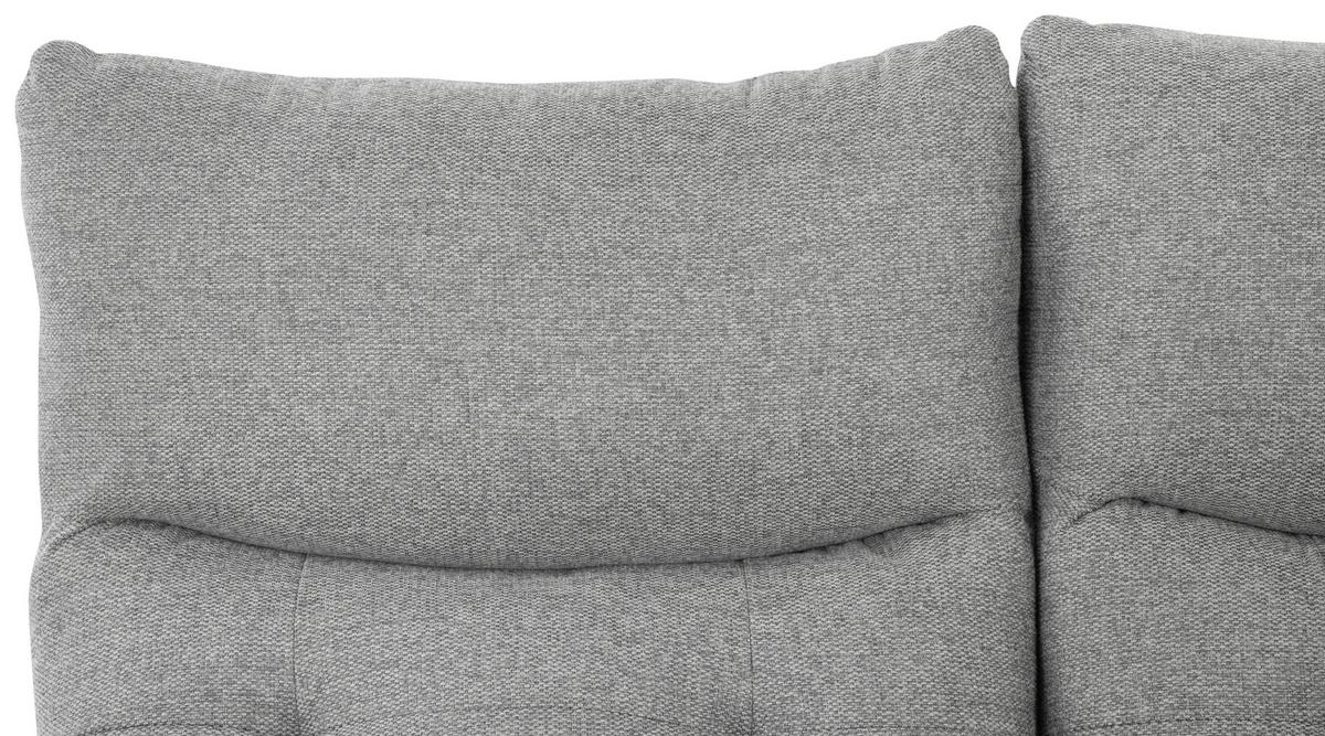 Sitzgarnitur 3-tlg. Nuvia Mit Relaxfunktion Grau - Schwarz/Grau, Design, Textil - Livetastic