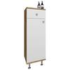 Unterschrank Nilosi - Honigeiche/Silberfarben, MODERN, Holzwerkstoff (30/95/30cm) - MID.YOU