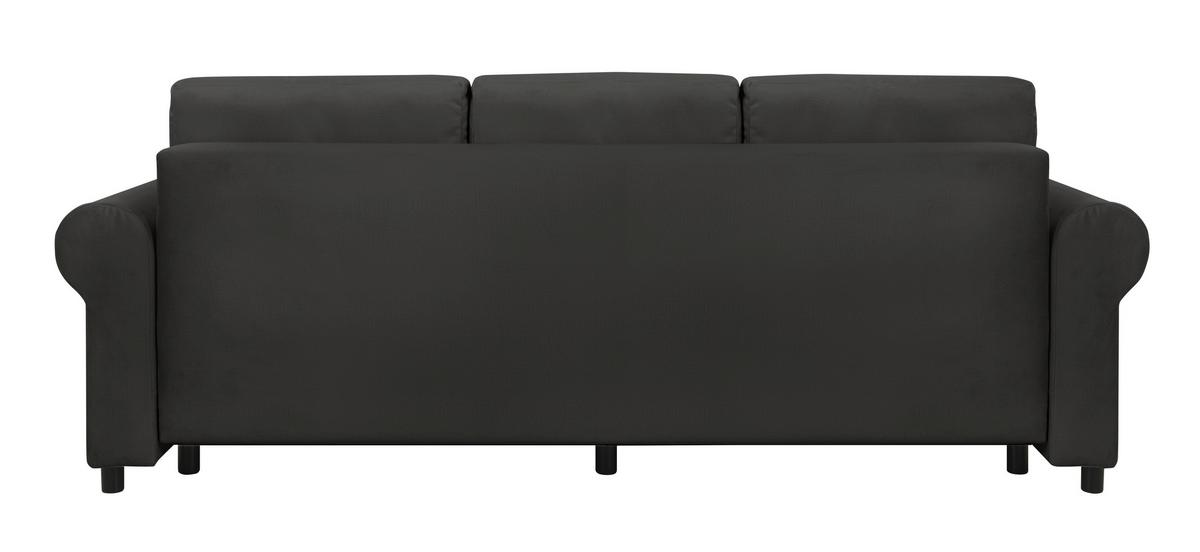 Schlafsofa Arles, Schwarz 25 B: 240 Cm - Buchefarben/Schwarz, Design, Textil (240/94/98cm) - MID.YOU