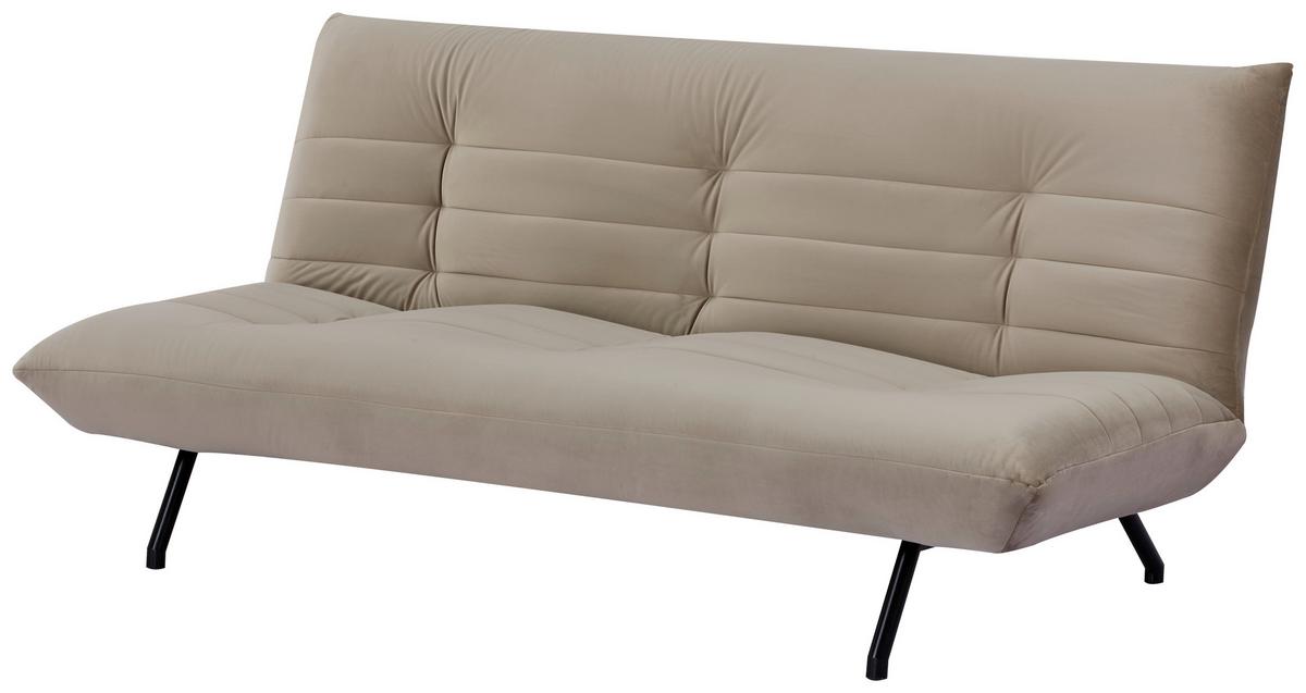 Rozkladacia pohovka JARVIS, svetlohnedý zamat - čierna/taupe, Modern, kov/textil (185/82/62cm) - MID.YOU