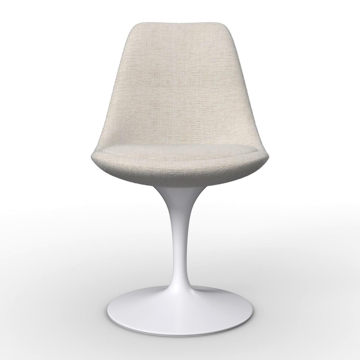 Židle Celia, bílá/béžová - bílá/béžová, Moderní, kov/textil (56/49/83cm) - Bessagi Home