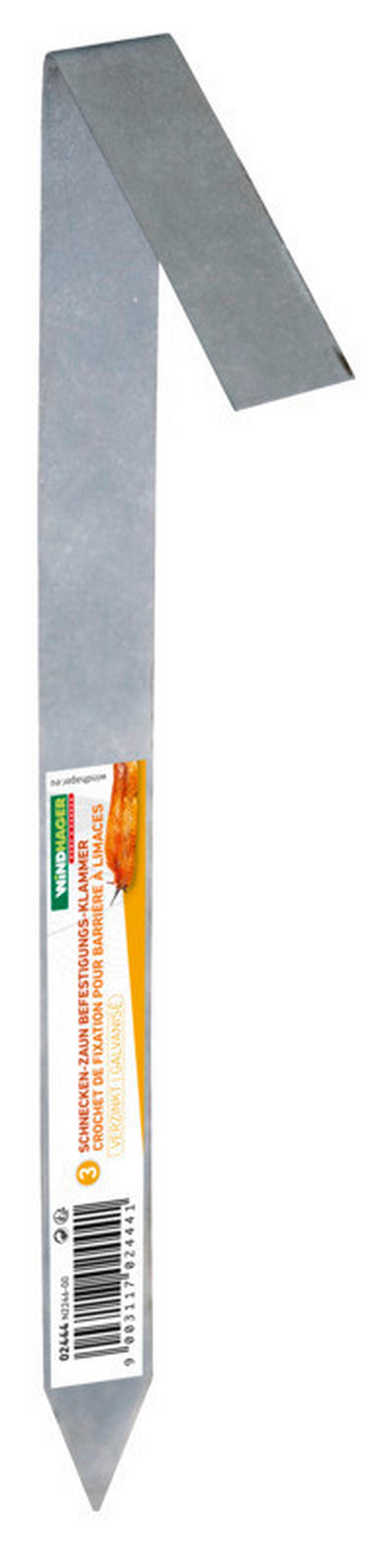 Schnecken-abwehrband Schneckenzaun Klammer - Zinkfarben, Basics (45cm) - Windhager