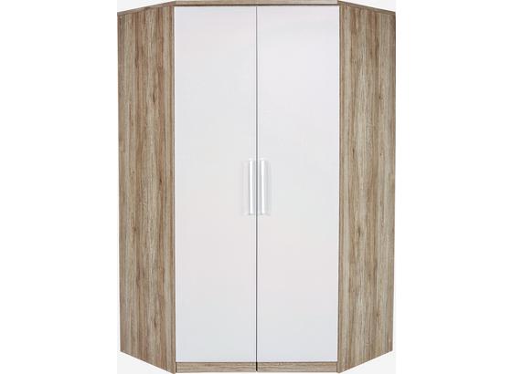 Rohová Skříň Wien - bílá/barvy dubu, Konvenční, kompozitní dřevo (117/212cm) Rohová Skříň Wien - bílá/barvy dubu, Konvenční, kompozitní dřevo (117/212cm)