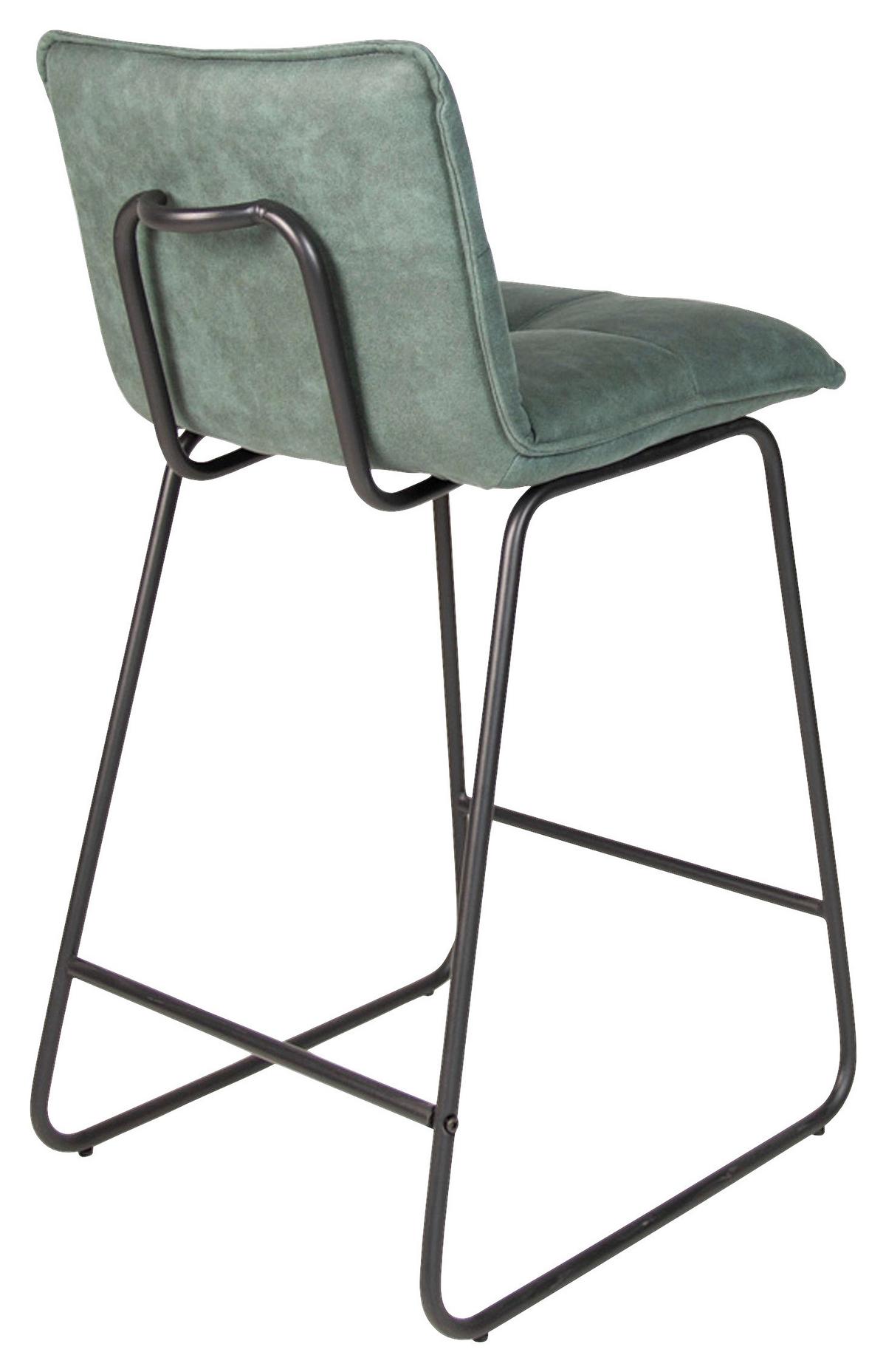 Barhocker-set Jeremy - Schwarz/Mintgrün, KONVENTIONELL, Textil/Metall (44/87/50cm) - MID.YOU