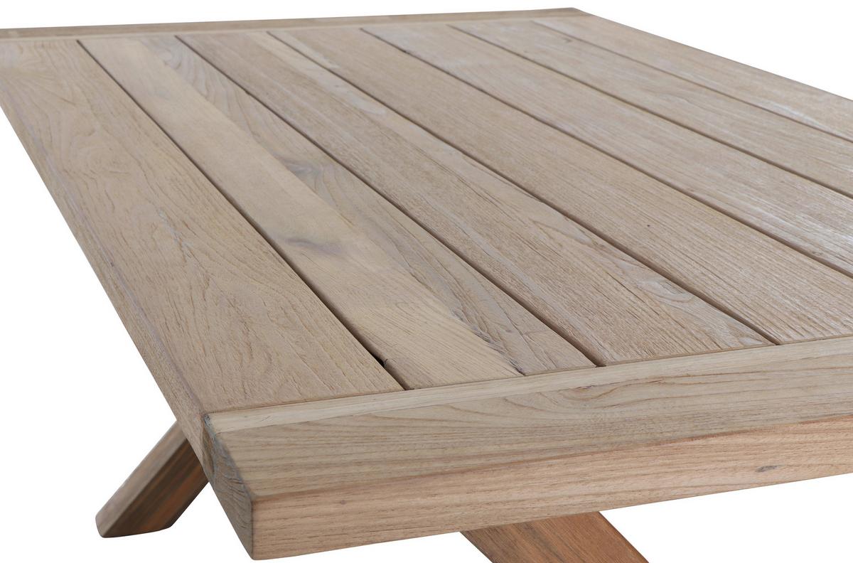 Gartentisch Teakholz L 180 cm - Teakfarben, MODERN, Holz (180/100/76cm) - Siena Garden