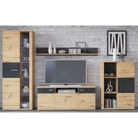 Stapelprogramm Nina Eiche Artisan/Fresco B:303,6cm - Eiche Artisan, Glas/Holzwerkstoff (303,6/200/42cm) - MID.YOU