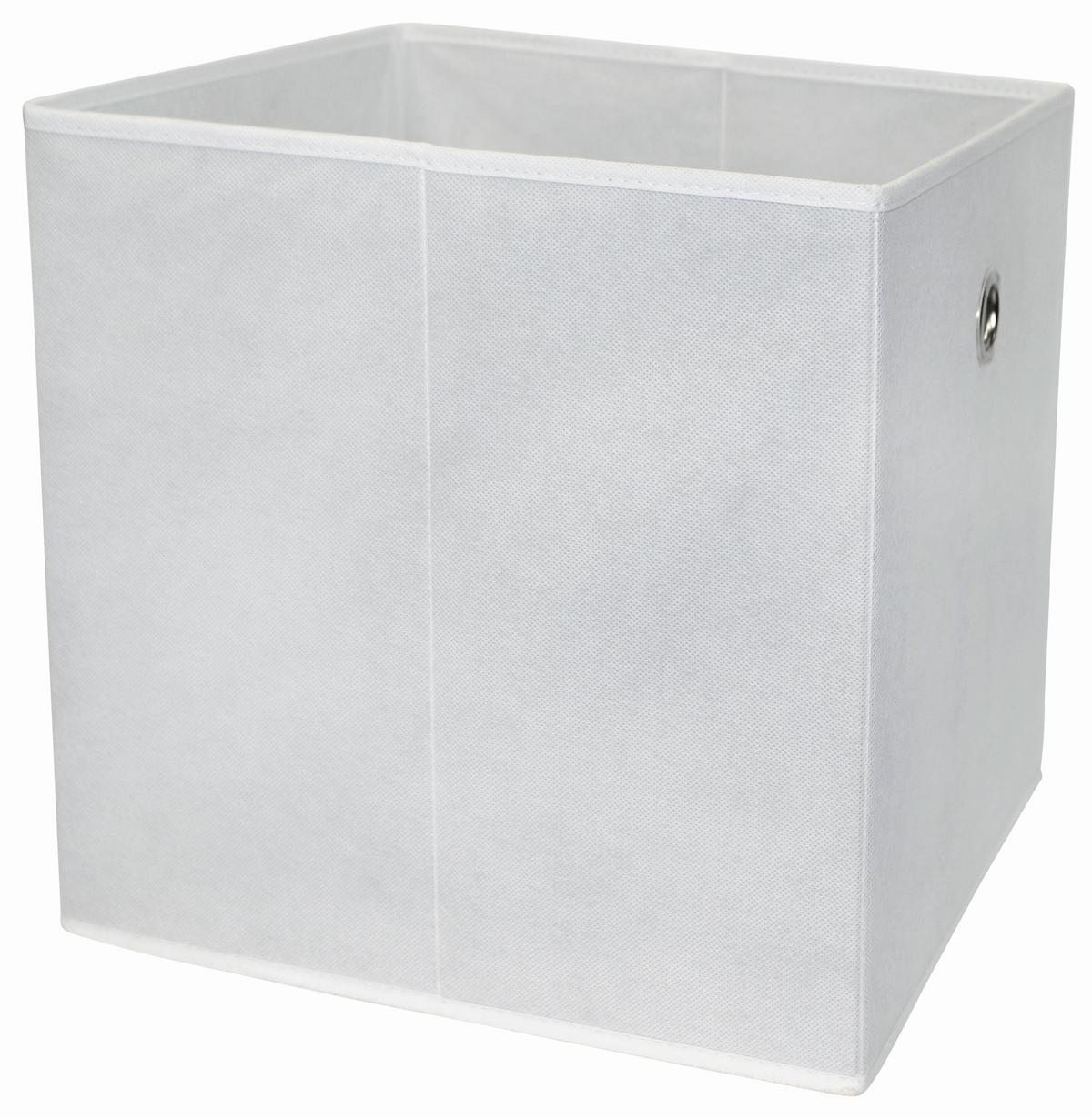 SKLADACÍ BOX CUBI - biela, Modern, kompozitné drevo/textil (32/32/32cm)