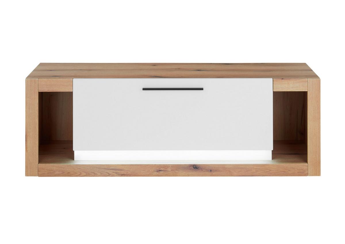 Lowboard Brixen Weiß/Eichefarben B: 150cm - Eichefarben/Weiß, Design, Holzwerkstoff (150/49/43cm) - MID.YOU
