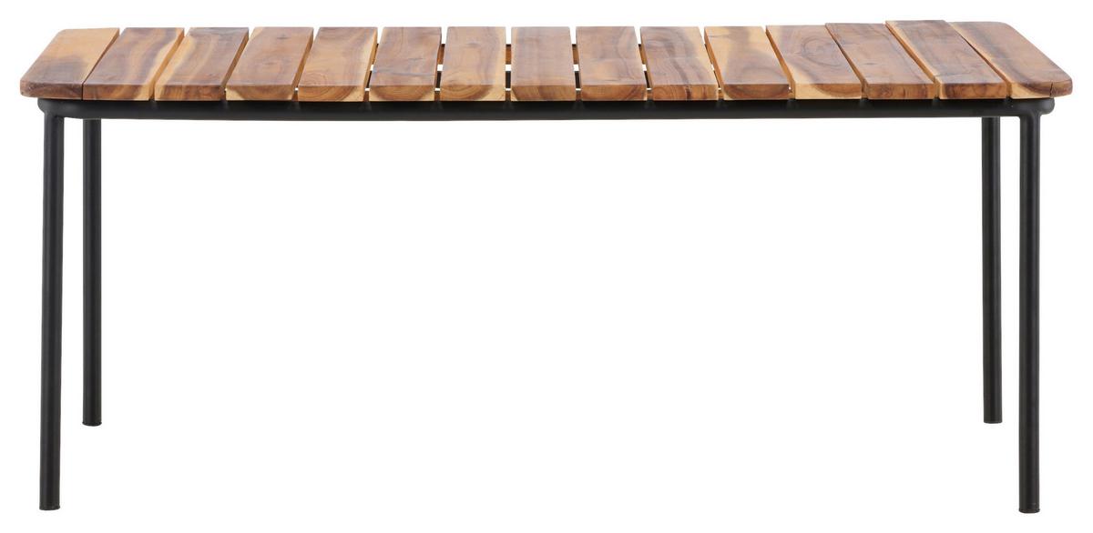 Loungetisch Penh Aus Stahl Und Echtholz - Naturfarben, KONVENTIONELL, Holz/Metall (100/65/40cm) - Gardenson