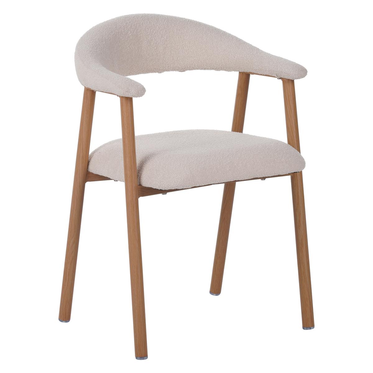 ARMLEHNSTUHL-SET Suki Elfenbein B: 82cm - Elfenbein, MODERN, Textil/Metall (82/55/55cm) - Livetastic