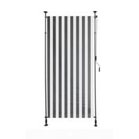 Klemm-Sichtschutz 1,20 M × 2,70 M - Grauweiß/Weiß, MODERN, Kunststoff/Metall