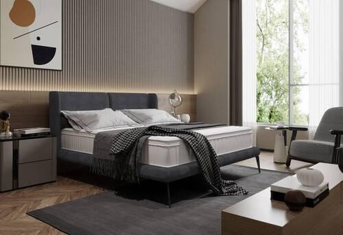 Polsterbett Tessina Sorisso - Schwarz, MODERN, Textil (180/200cm) - Livetastic