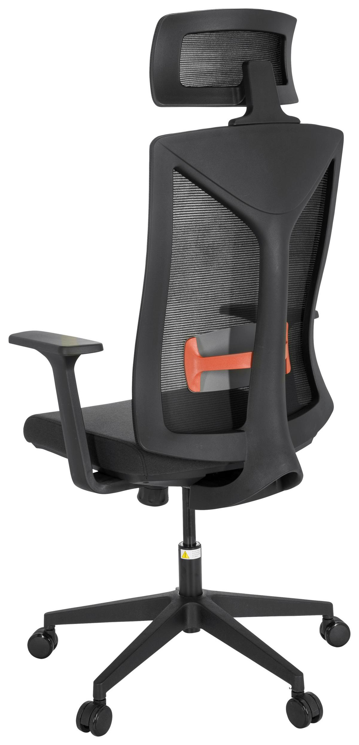 Drehstuhl Kodiak Schwarz - Schwarz, MODERN, Kunststoff/Textil (68/121/68cm) - MID.YOU