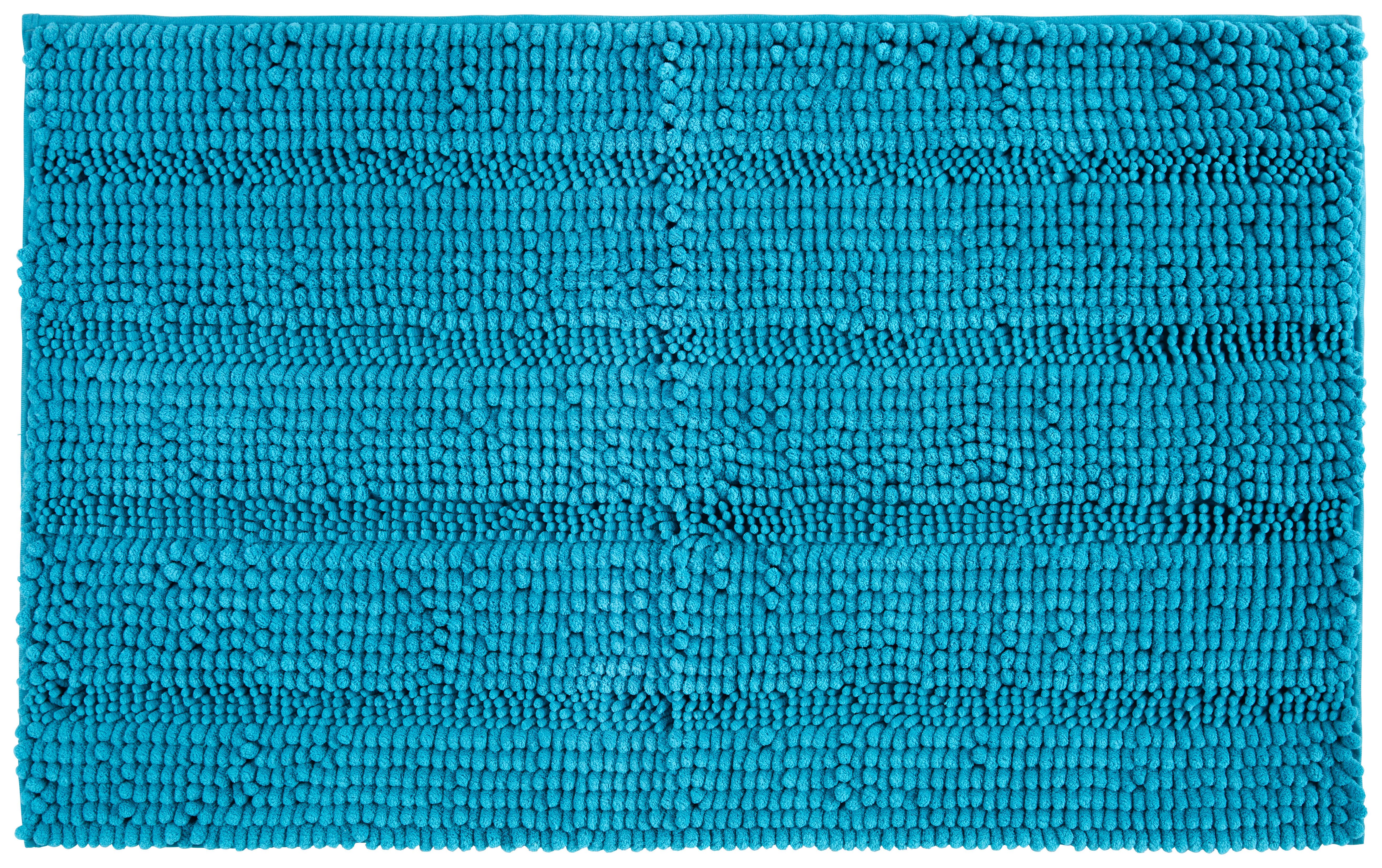 KOUPELNOVÁ PŘEDLOŽKA Uwe, 60/100cm, petrolejová - petrolej, textil (60/100cm) - Modern Living
