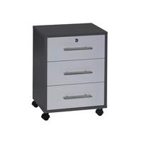 ROLLCONTAINER OFFICE EDITION - Anthrazit/Grau, LIFESTYLE, Holzwerkstoff (44/58/40cm) - MID.YOU