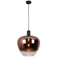 Hängeleuchte Nele - Schwarz/Kupferfarben, MODERN, Glas/Kunststoff (40/120cm) - James Wood