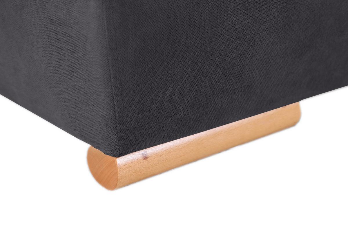 2-Sitzer-Sofa Mit Schlaffunktion Canja B: 200 cm - Anthrazit/Buchefarben, Design, Textil (200/75/92cm) - Livetastic