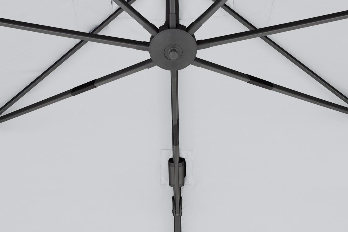 Ampelschirm Sunset N+ BxHxT 350x 252x260 cm Anthrazit/Grau - Anthrazit/Grau, KONVENTIONELL, Textil/Metall (350/260cm) - Siena Garden