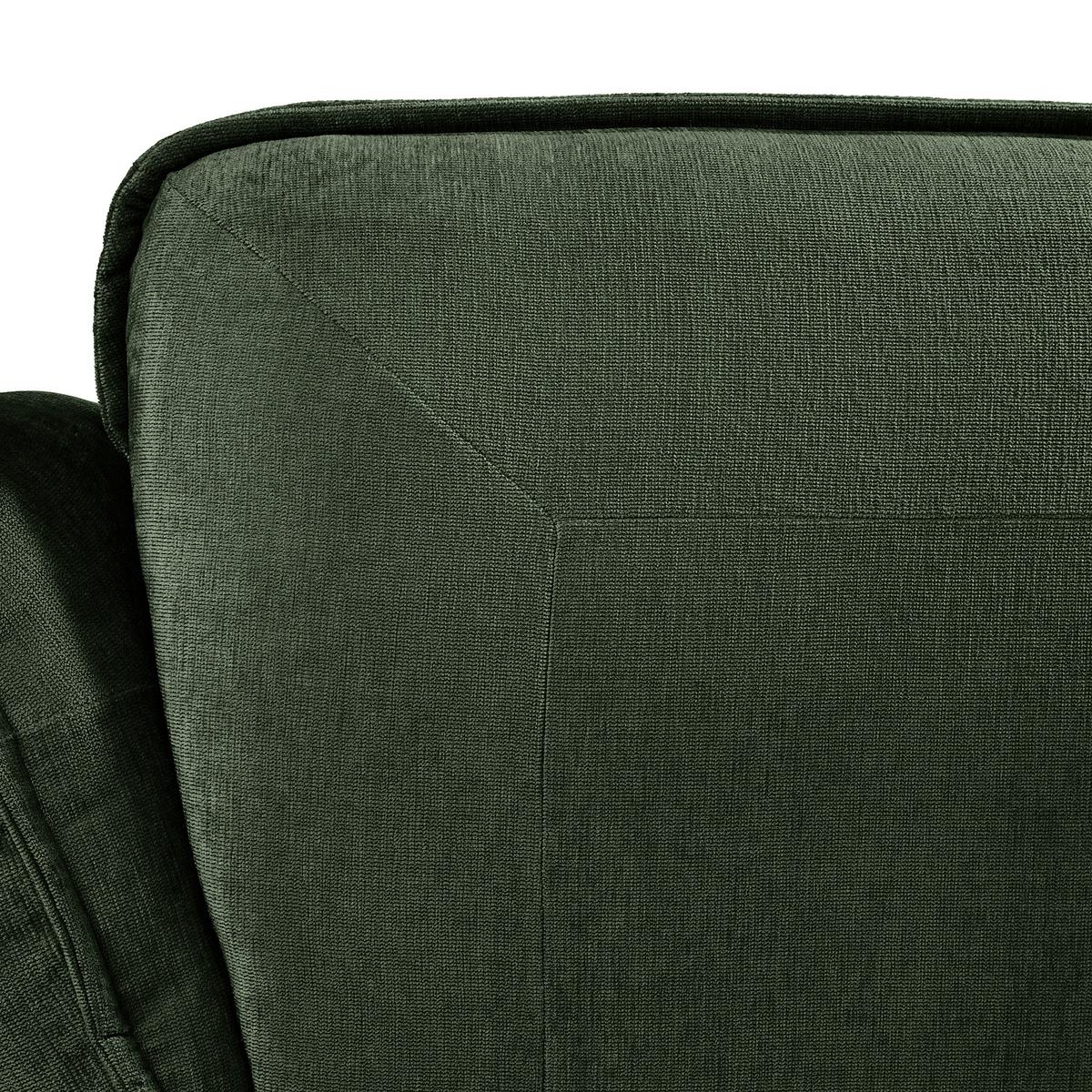 Ecksofa Fluffy Dunkelgrün S: 184x269 Cm - Dunkelgrün/Schwarz, MODERN, Textil (184/269cm) - Trendmanufaktur