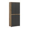 Garderobenschrank Scarpa Anthrazit/eichefarben B: 70 Cm - Eichefarben/Anthrazit, Design, Holzwerkstoff (70/175/37cm) - Livetastic